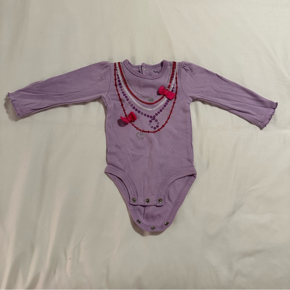 Pekkle Purple Long Sleeve Kids Long Sleeves One Piece Size 6M